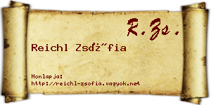 Reichl Zsófia névjegykártya